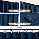 Joydeco Blackout Curtains 96 Inches Long, Thermal Insulated Black Out Curtains 2 Panels Set for Bedroom, Room Darkening Drapes for Living Room Window (W52 x L96 Inch, Navy Blue) by TinyTreasures Baby Boutique