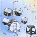 Kids Drum Set for Toddlers 1-3, Upgraded Jazz Drum Set for Kids, Musical Instrument Toys & Lights & All Plastic, Percussion Beginner kit for Boys Girls Toddlers Aged 3-5 5-7 by TinyTreasures Baby Boutique