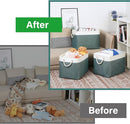 Bidtakay Large Storage Baskets for Shelves 3 Pack Fabric Storage Bins for Organizing Linen Collapsible Organizer for Closet-Deep Green by TinyTreasures Baby Boutique