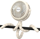 AMACOOL Battery Operated Stroller Fan Flexible Tripod Clip On Fan with 3 Speeds and Rotatable Handheld Personal Fans for Car Seat Crib Bike Treadmill (Beige) by TinyTreasures Baby Boutique