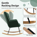 NIOIIKIT Nursery Rocking Chair Teddy Fabric Upholstered Glider Rocker Rocking Accent Chair Padded Seat with High Backrest Armchair Comfy Side Chair for Living Room Bedroom(Green Teddy) by TinyTreasures Baby Boutique