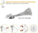 Christmas led Sparkle Ball Hanging Outdoor décorations -Haning Twig Ball,Snowflake Ornament Lights Indoor Outdoor Festive Holiday Décor 24Inch (Cool White) by CozyNest Decor