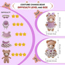 LoopMap Crochet Kit for Beginners - DIY Amigurumi Bear with Removable Dress & Accessories, Step-by-Step Video Tutorials, Extra Yarn, Crochet Tools, Handmade Gift for Kids & Adults(Bear-Purple) by TinyTreasures Baby Boutique