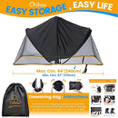 Orzbow 2-in-1 Baby Mosquito Net with UPF50+ Sunshade for Stroller, Breathable Stroller Mosquito Netting Privacy Cover with Two-Way Zipper & Storage Bag for Bassinet, Carrycot & Car Seat, Black by TinyTreasures Baby Boutique