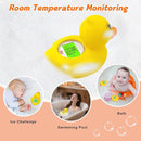 Baby Bath Thermometer with Timer and 3 Color Backlit, Digital Water Temperature Thermometer with and Temperature Warning, Safety Bath Tube Thermometers Floating Toy for Infant, Toddler by TinyTreasures Baby Boutique