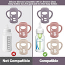BUSOHA 3 Pack Silicone Sleeves for Dr. Brown's Glass Baby Bottles - Drop Protection Baby Bottle Sleeves,Compatible with Dr. Brown's Newborn Glass Bottles,with Silicone Handles,4 oz by TinyTreasures Baby Boutique