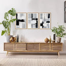 HPNIUB Modern Abstract Geometric Wall Art, Black & White Canvas Neutral Prints, Minimalist Bohemian Mid-Century Wall Art for Hallway, Office Wall Decor- 16"x24"x3 by CozyNest Decor