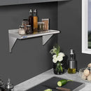 HARDURA Stainless Steel Shelf 12" x 24", 210lb Commercial Shelves Wall Mount Metal Shelving with Backsplash and Brackets for Kitchen, Restaurant, Laundry Room and Home by CozyNest Decor