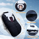 Fairy Baby Winter Car Seat Cover for Babies Carseat– Waterproof, Warm Car Seat Cover Baby – Universal Winter Cover for Back Seat, Infant Car Seat & Baby Carseat（Black） by TinyTreasures Baby Boutique