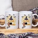 Personalized Witch Mug with Kids Names - Halloween Coffee Cup & Gift for Women - 11 or 15 Oz by TinyTreasures Baby Boutique