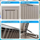 80 Gallon Outdoor Deck Box,Storage Lockable Waterproof Patio Furniture,Garden Tools,Cushions,Pool Accessories Outside Storage Resin Box(Gery) by GreenHaven Gardens