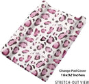 Personalized Nursery Crib Bedding Set: Custom Name Pink 5 Piece Baby Crib Sets with Leopard Design - Toddler Double Layer Blanket Set, Comfortable Crib Bed Sheets for Baby Grils by TinyTreasures Baby Boutique