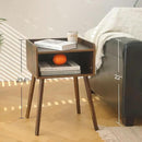 MaxSmeo Night Stand Set 2, Mid Century Modern Side Table Bedroom with Storage, Small End Bedside Table Set of 2 with Solid Wood Legs for Living Room, Office Small Spaces (Rustic Brown) by CozyNest Decor