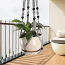 3-Pack Macrame Plant Hanger Indoor - Hanging Planter Basket for Indoor Outdoor - Decorative Boho Plant Holders Set with Beads - Ceiling Flower Pot Holder with 6 Hooks - 35"/30"/24" Gray by GreenHaven Gardens