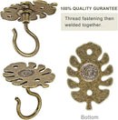 Dolibest Wall Mount Ceiling Hooks,Plant Hooks for Ceiling Metal Plant Bracket Iron Wall Mount Lanterns Hangers Hooks for Hanging Plants Lights, Outdoor Wire, Fairy Lights, Wind Chimes, Bronze(2PCS) by GreenHaven Gardens