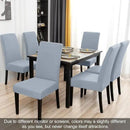 JQinHome 4 Pcs Dining Chair Slipcover, High Stretch Removable Washable Chair Seat Protector Cover for Home Party Hotel Wedding Ceremony(Light Grey) by CozyNest Decor