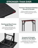 Frylr Small Folding Computer Desk – Portable 35.8 Inch Foldable Laptop Table, Collapsible and Compact for Easy Storage and Fast Setup, Lightweight for Small Spaces, Craft and Study Use, Dark Oak by CozyNest Decor