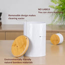 White Canister Sets for Kitchen Counter, Kitchen Canisters Set of 6, Flour and Sugar Containers, Coffee and Tea Storage, Modern Farmhouse Kitchen Decor by CozyNest Decor