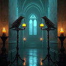 Raven Gothic Home Decor Fake Crow Light Holder Raven Lamp Tealight Candle Holder Resin Raven Statue 2PCS by CozyNest Decor