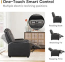 ANJ Power Theater Recliners Set of 3, Electric Home Theater Seating, Black Faux Leather Recliner with Adjustable Headrest, Movie Recliner Theater Chairs with LED,USB, Cup Holders, Hidden Arm Storage by CozyNest Decor