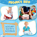 Boao 4 Pcs Kids Drum Set, 8 Inch Toddler Drum Wooden Toy with Adjustable Strap and 4 Drumsticks, Educational Sensory Musical Instrument for Toddlers Kid Baby Boys Girls Gift (Flag) by TinyTreasures Baby Boutique