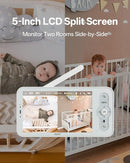 ARENTI Baby Monitor, Cry & Motion Detection, 2K Smart Baby Camera with 5-Inch Upgraded Wireless Display, Two Way Audio, Super Night Vision, Temp & Humidity Sensor, Lullabies by TinyTreasures Baby Boutique
