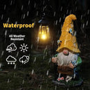 Gnome Garden Decor Statue Mom Dad Gifts Garden Accessories Garden Gnomes Outdoor Lights Solar Resin Gnomes Home Decorations for Patio,Yard,Lawn Ornament by CozyNest Decor