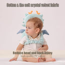 Feidoog Baby Head Protector Cushion Backpack with 3 Knee Pads for Walking & Crawling,Blue Dragon by TinyTreasures Baby Boutique