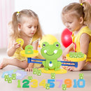 BAKAM Frog Balance Scale Toy, Number Counting Blocks Games, Montessori Math Games for Kids 5-7, Preschool Kindergarten Learning Activities, STEM Educational Toys for 3+ Year Old by TinyTreasures Baby Boutique