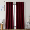 Simplebrand Ava Burgundy Blackout Curtains for Bedroom 96 Inches Long 2 Panels, Solid Thermal Insulated, Energy Saving Nursery Window Treatment Curtains Blackout Drapes, W40 x L96 Inch, Burgundy by TinyTreasures Baby Boutique