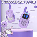 Purple Walkie Talkies with Silicone Cover, Toys for 3-4 Year Old Girls Boys, Kids Walkie Talkies 1000FT Range 2 Way RadioToy Christmas Birthday Gifts for 6-10 Year Old Girls Boys by TinyTreasures Baby Boutique