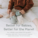 Silicone Sippy Cups with Easy Grip Transition Handles and a Soft Spout. A Non Toxic No Spill Unbreakable Training Cup. 150ml/5oz |2-PACK Green and Sandy Shore| by TinyTreasures Baby Boutique