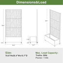 Casaphoria Metal Raised Garden Bed with Trellis and Wheels, 72"x35"x16" Planter Box for Climbing Plants, Vegetables & Vines, Features Drainage Holes and Privacy Screen (Black-Helen) by GreenHaven Gardens