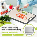 Titanium Cutting Board for Kitchen, Cutting Board Double Sided Food Grade, Pure Titanium and Wheat Straw PP, Easy to Clean Large Size 16”×11” by CozyNest Decor
