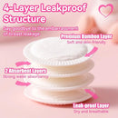 Nursing Pads Reusable, 14 Count Super Absorbent and Keep Dry Breast Pads for Leaking Milk Breastfeeding Moms Essentials (Beige,15cm/5.91in) by TinyTreasures Baby Boutique