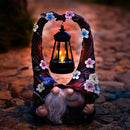 Outdoor Couple Gnome Decorations with Solar Light Lantern Double Cute Gnomes Resin Statues Outdoor Decor Gifts for Valentine's Day Anniversary(Couple Gnome) by CozyNest Decor