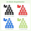 yeesport 48 Pcs Sport Stacking Cups, Sport Training Game for Challenge Competition, Plastic Stacking Cups, Classic Family Game for Kids and Adults, Red+Blue+Green+Black by TinyTreasures Baby Boutique