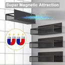 Magnetic Spice Rack for Refrigerator, 4 Pack Magnetic Shelf, Fridge Magnet Organizer with Moveable 8 Hooks, Magnetic Fridge Shelf for Kitchen Organization and Storage (4 Pack) by CozyNest Decor