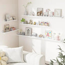 Heimlove Picture Ledge Shelf, Floating Shelves Set of 2, 72 Inches Long Large Picture Shelf for Wall with Ledge, Kids Bookshelf Wall Mounted for Living Room Bedroom Decor Books Photo Frames, White by CozyNest Decor