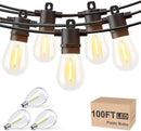 Svater Outdoor String Lights 100 FT, Patio Light for Outside with Shatterproof Bulbs, Waterproof LED Hanging Lights for Cafe Backyard Bistro Party, Warm White by GreenHaven Gardens