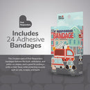 BioSwiss Bandages, First Responders Shaped Self Adhesive Bandage, Latex Free Sterile Wound Care, Fun First Aid Kit Supplies for Kids and Adults, 24 Count by TinyTreasures Baby Boutique