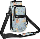 25/32/40/64oz Water Bottle Bag Holder Carrier-Insulated Crossbody Sling Case Sleeve with Strap & Pockets for Men Women Gym Cycling Travel Walking Hiking Camping by TinyTreasures Baby Boutique