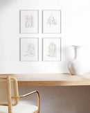 HAUS AND HUES Standalone White Oak Frame Set of 4-8.5x11 by CozyNest Decor