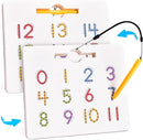 GAMENOTE Magnetic Number Tracing Board, 2 in 1 Double Sided Numbers 1-20 Writing Board for Toddlers & Kids, Preschool Handwriting Learning Toys, Educational Math Manipulatives by TinyTreasures Baby Boutique