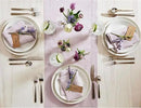 Solino Home Linen Lilac Table Runner 108 Inches Long - 100% Pure Linen 14 x 108 Inch Table Runner - Classic Hemstitch by CozyNest Decor