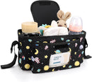 Accmor Universal Stroller Organizer with Insulated Cup Holder and Shoulder Strap, Stroller Bag Caddy Organizer Stroller Accessories for Uppababy, Baby Jogger, Nuna, Doona, Britax Strollers by TinyTreasures Baby Boutique