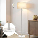 Floor Lamp for Living Room,Dimmable Gold Floor Lamp,Modern Standing Lamp with Marble Base,Tall Standing Lamp for Bedroom, Reading,Office & Kids' Room,LED Bulb Included(Brown) by CozyNest Decor