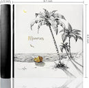 Holoary Photo Album 4x6 160 Photos Two Pictures Per Page, Memo Writing Area for Each Pocket, 160 Pockets 4”x6”, Printed Book Cover Travel Design Natural Beach Vacation Honeymoon Memories by TinyTreasures Baby Boutique