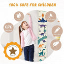 Personalized Name Growth Chart Wall Decor for Kids – Canvas Removable Height Chart Measuring Ruler 59" x 7.9" (Dinosaurs) by TinyTreasures Baby Boutique