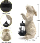 Garden Statues Rabbit with Solar Lights-Bunny Figurine Outdoor Easter Decorations Rabbit Decor for Lawn,Balcony-Yard Art Garden&Patio Decor,Unique Housewarming&Birthday Gifts for Women by GreenHaven Gardens